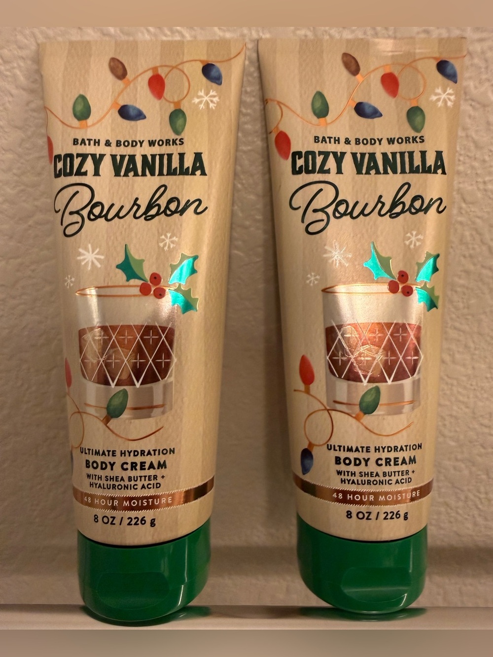 🆕 Cozy Vanilla Bourbon Body Cream by Bath and Body Works, set of 2 (Retired)